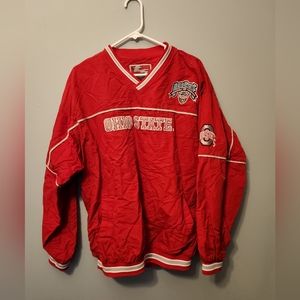 Team Spirit 2002 Ohio State Buckeyes Pullover Windbreaker Jacket Mens Large